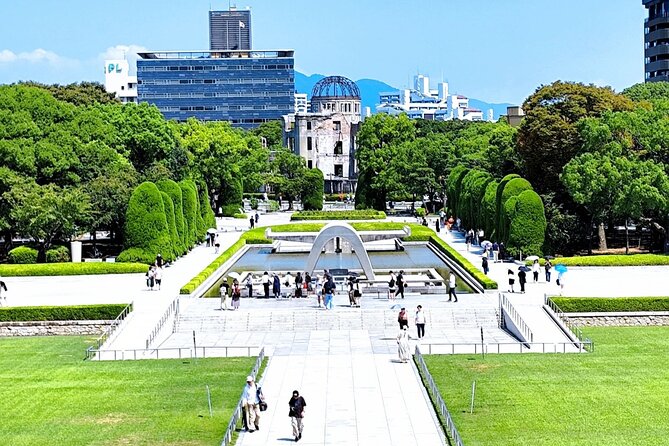 Full Day Hiroshima and Miyajima Bus Tour - Hiroshima Castle from the comfort of the bus