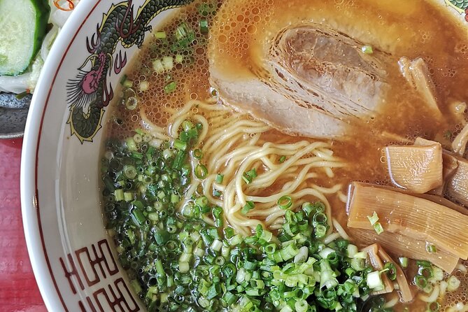Home style Ramen and Homemade Gyoza in Kyoto - Sitting down to eat your own work
