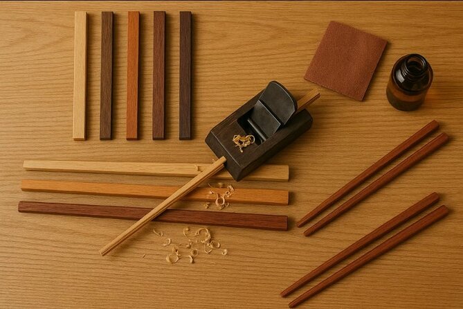 Kyoto : Chopsticks Making Workshop in Gion with Engraving Option - Shaping rough wood in the heart of Gion