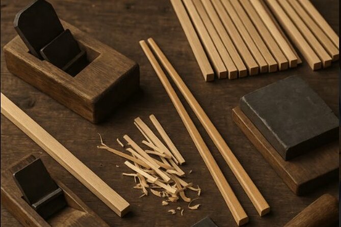Kyoto : Chopsticks Making Workshop in Gion with Engraving Option - Using the kanna, one shaving at a time