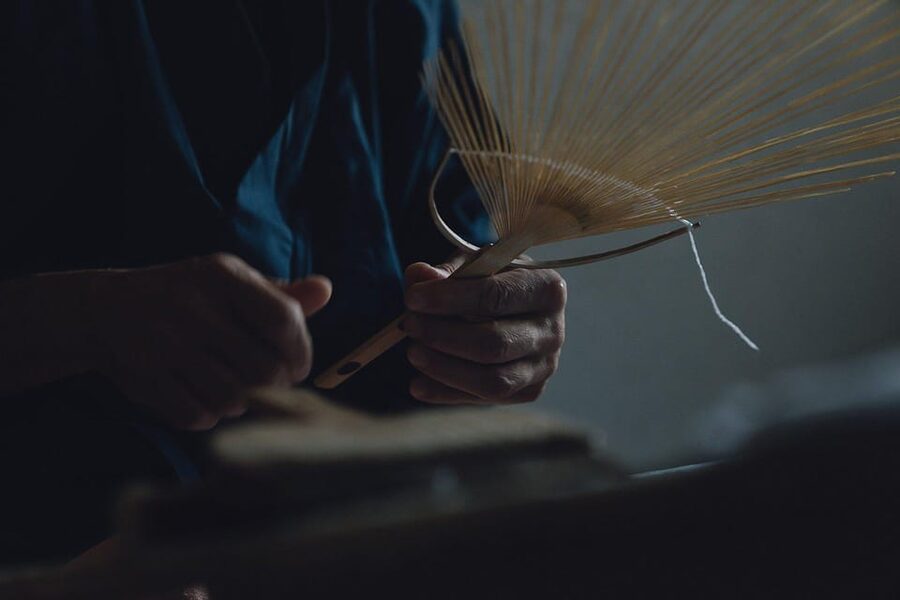 Kyoto:Explore & Create Your Own traditional KYOMARU UCHIWA - The hands-on fan-making portion