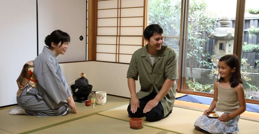 Kyoto Fushimiinari:Wagashi Making & Small Group Tea Ceremony - Walking Through the Garden to the Tatami Room
