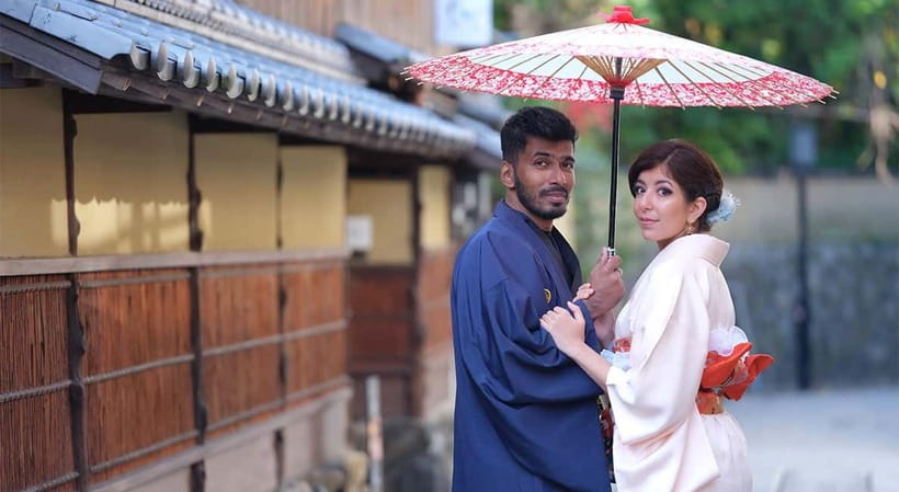 Kyoto Kimono Rental mimosa |Kimono/Yukata Rental Couple Plan - A full day around Kodaiji and Kiyomizu