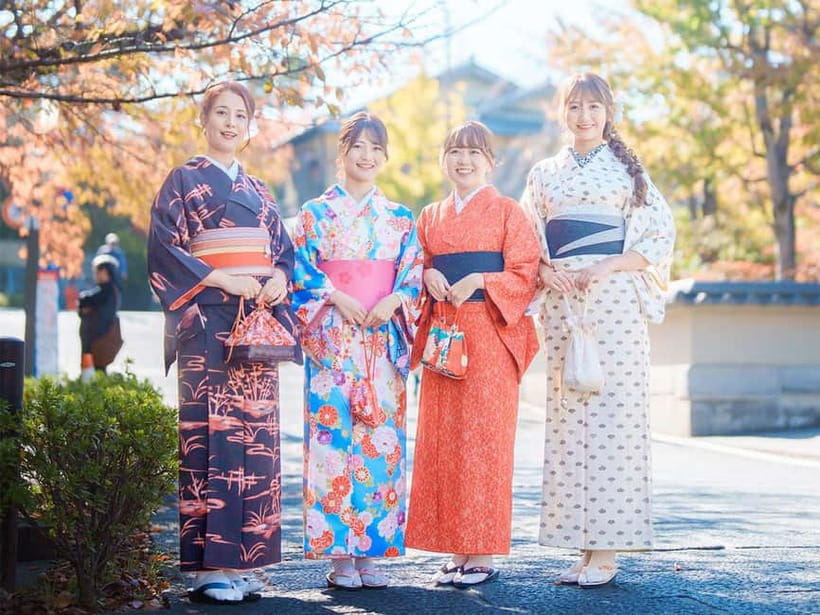 Kyoto Kimono Rental mimosa|Kimono/Yukata Rental Ladies Plan - Getting dressed, with help if you need it