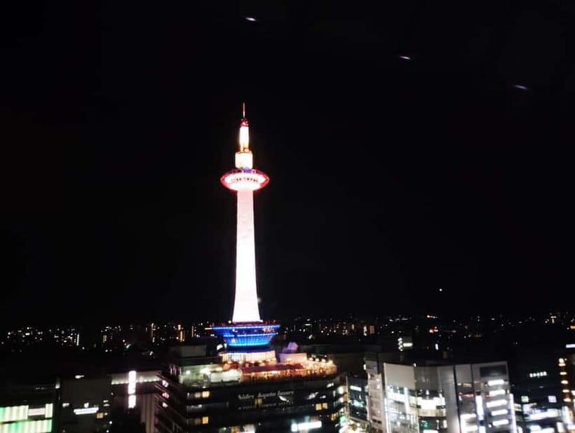 Kyoto: Station and Tower Night Tour with Light Show - The rooftop garden and the value of looking up