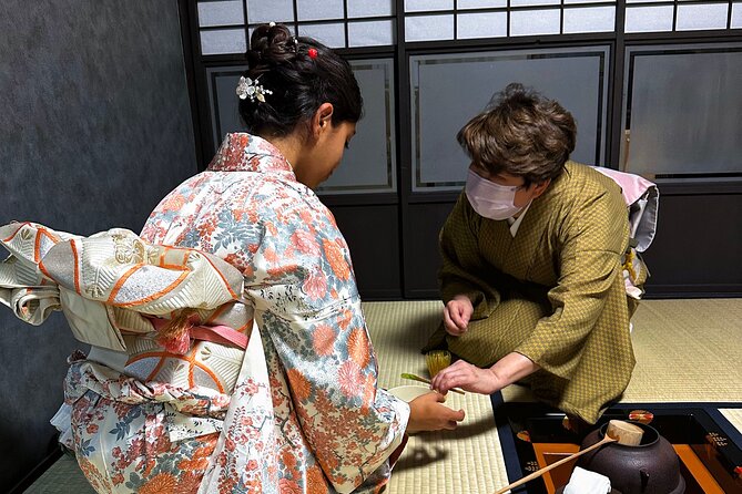 KYOTO Tea Ceremony with kimono near by Imamiya Jinjya Shrine - The setting near Daitoku-ji and Imamiya Jinjya