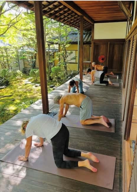 Kyoto: Zen and Yoga Experience at Myoshinji Temple - Yoga beside the temple garden