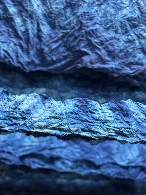 Natural Indigo Dyeing with Local Masters (Private Atelier) - Folding cloth before the first dip