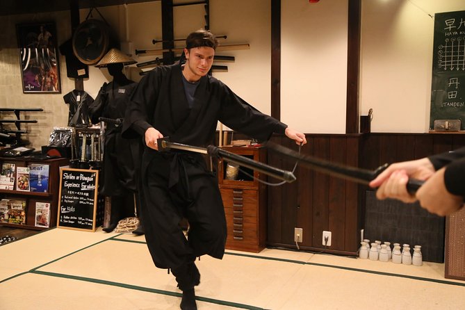 Ninja 2-hour Hands-on Lesson by Japanese master in Kyoto -Medium - Rope work, kusarigama, and blow darts